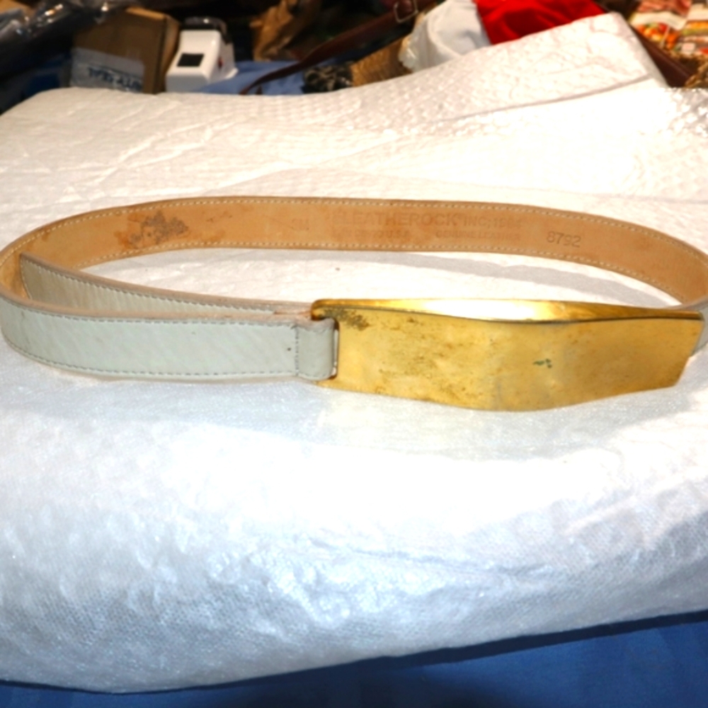 Leatherock Vintage Tan Belt Gold Clasp‎ SMALL